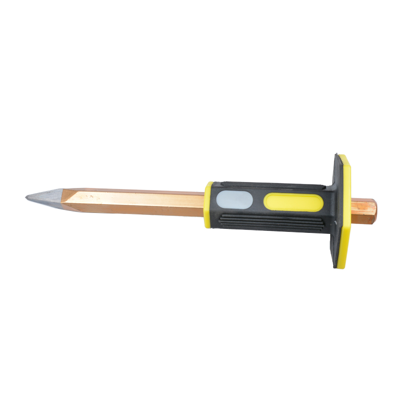 Rubber Handled Pointed Chisel Forged Steel Masonry Point Chisel