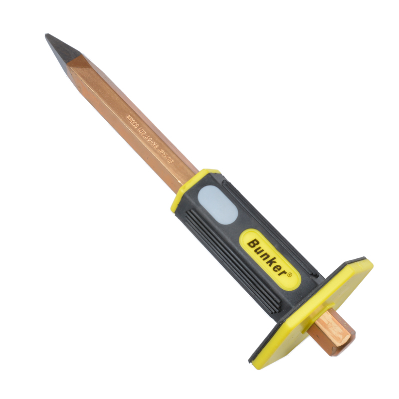 Rubber Handled Pointed Chisel Forged Steel Masonry Point Chisel from Dawei Metal