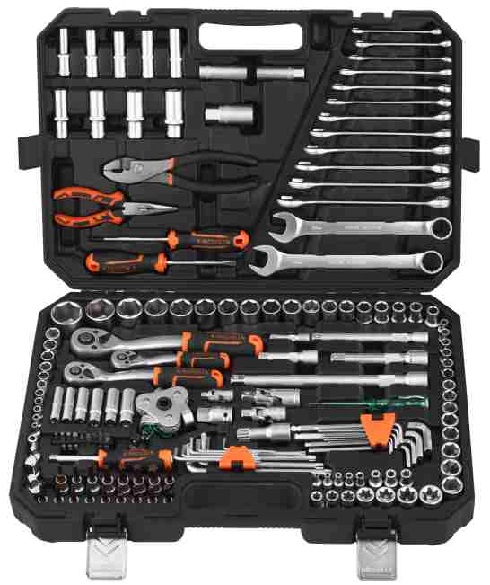 129PCS 160PCS Socket Tool Set 1/4 3/8 1/2 Drive Professional Mechanic Tool Kit from Dawei Metal