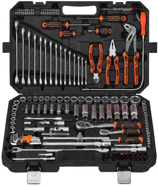 144PCS 145PCS 147PCS Socket Tool Set 1/4 3/8 1/2 Drive Professional Mechanic Tool Kit from Dawei Metal