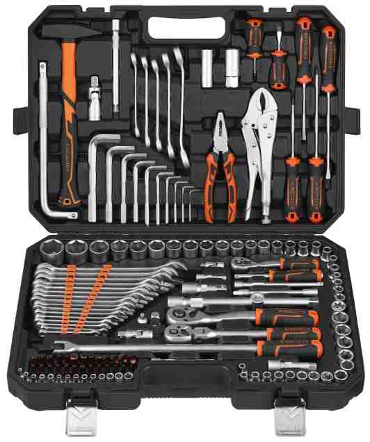 137PCS 142PCS Socket Tool Set 1/4 3/8 1/2 Drive Professional Mechanic Tool Kit